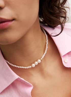 RuedesMille 珍珠项链女优雅百搭串珠链锁骨链生日礼物GR019M3AU