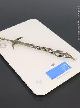 艾尔登法环游戏周边狩猎神祈大剑22CM全金属工艺品摆件钥匙扣挂件
