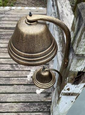 超大号复古铸铁门铃铃铛 庭院挂饰壁饰铁艺摇铃 店铺咖啡装饰挂件