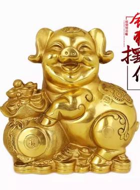 铜器铜如意猪摆件十二生肖猪工艺品家居装饰