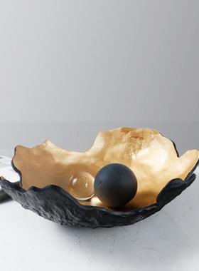 轻奢创意树脂收纳盘果盘样板间家居客户厅桌面茶几餐桌装饰品摆件