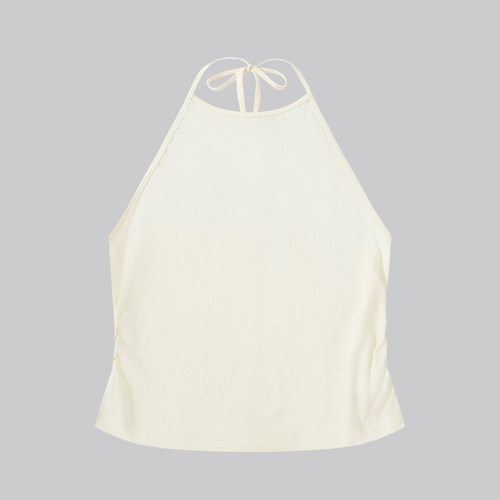 GROVE官方旗舰店 FW秋季新品挂脖吊带背心韩系女 SF5TS02M - 图0