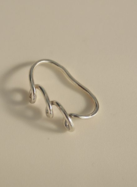 LAKICKZ 小众设计感潮流时尚戒指镂空线条ins风个性百搭轻奢指环