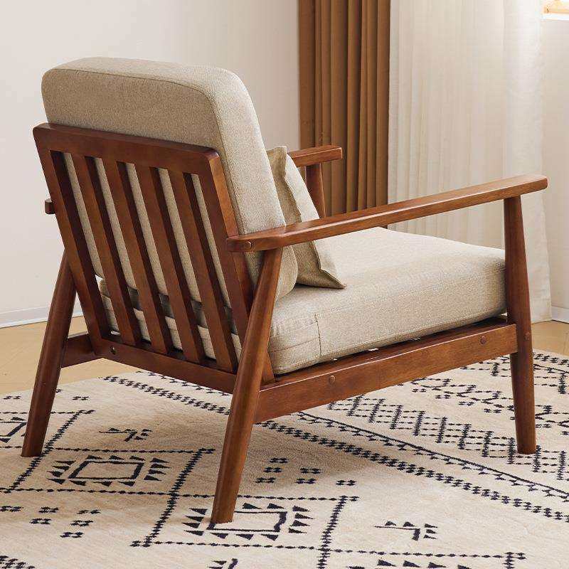 北欧实木单人沙发椅家用简约风卧室懒人单椅客厅阳台居家休闲椅子,淘宝优惠券,粉丝福利购,淘宝优惠卷