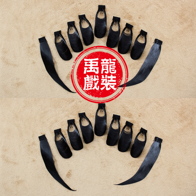 戏曲古装包头水鬓片子京剧戏剧青衣花旦刘海仿真发贴片鬓角软头面 - 图0