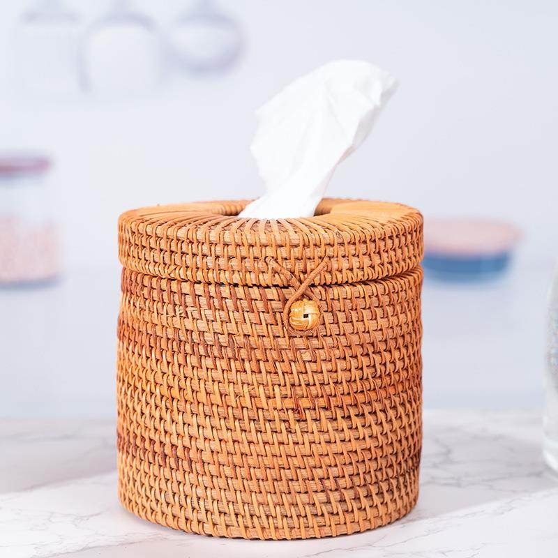 秋藤纯手工编抽纸盒子 客厅茶几桌面纸巾收纳盒 抽纸筒,淘宝优惠券,粉丝福利购,淘宝优惠卷