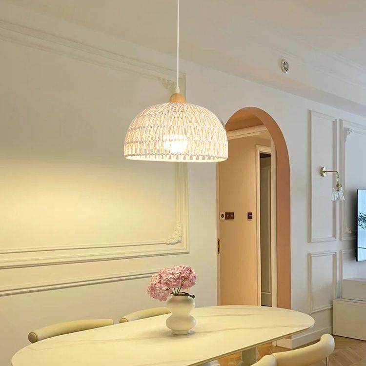 日式绳编吊灯奶油风餐桌吧台餐厅麻绳灯民宿卧室简约编织绳艺灯具,淘宝优惠券,粉丝福利购,淘宝优惠卷