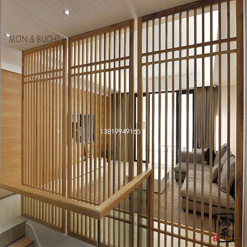 东阳木雕新中式实木隔断屏风日式镂空花格现代办公客厅玄关木格栅,淘宝优惠券,粉丝福利购,淘宝优惠卷