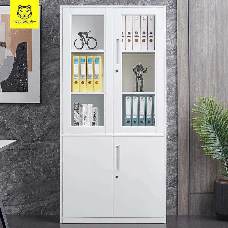 虎一办公家具钢制文件柜资料柜子铁皮柜子窄薄边拆装大器械柜白色,淘宝优惠券,粉丝福利购,淘宝优惠卷