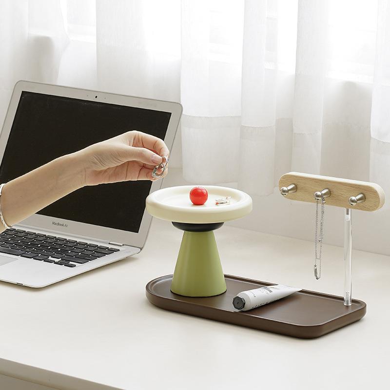 WOZOOM屋准简约现代轻奢桌面摆件收纳架入户玄关钥匙托盘装饰品 - 图2