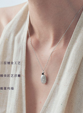 THING OF E寻逸【君】系列高雅兰-兰花浮雕装饰花瓶项链 个性高级