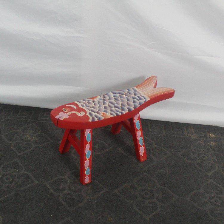 实木凳子小板凳家用门口换鞋凳彩绘圆凳复古儿童小鱼凳子万向轮凳,淘宝优惠券,粉丝福利购,淘宝优惠卷