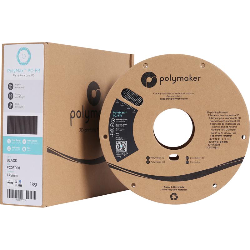 PolyMax 3D打印耗材PC-FR高阻燃性抗冲击高韧性强度耐热性1.75m新