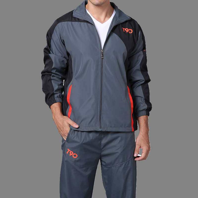 运动服男士春秋薄款中老年人爸爸装户外涤纶休闲运动套装宽松大新