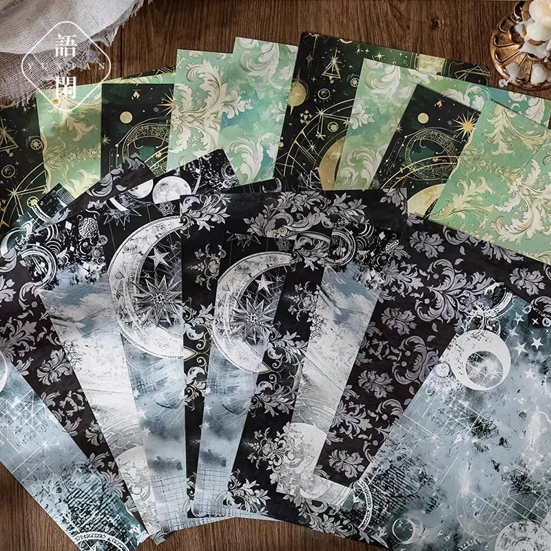 宇宙奥秘手帐素材纸 大尺寸扎痛包材料背景纸复古手账拼贴打底纸,淘宝优惠券,粉丝福利购,淘宝优惠卷