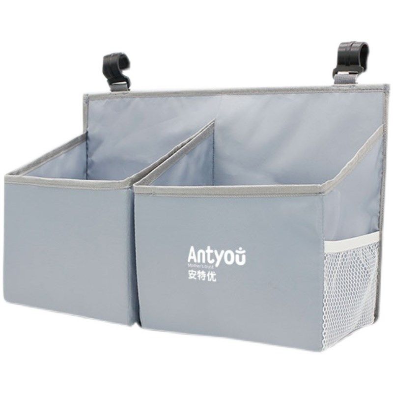 挂钩式挂袋适合闭合式婴儿床摇篮 双格立体挂袋 尿布袋 床头收纳,淘宝优惠券,粉丝福利购,淘宝优惠卷