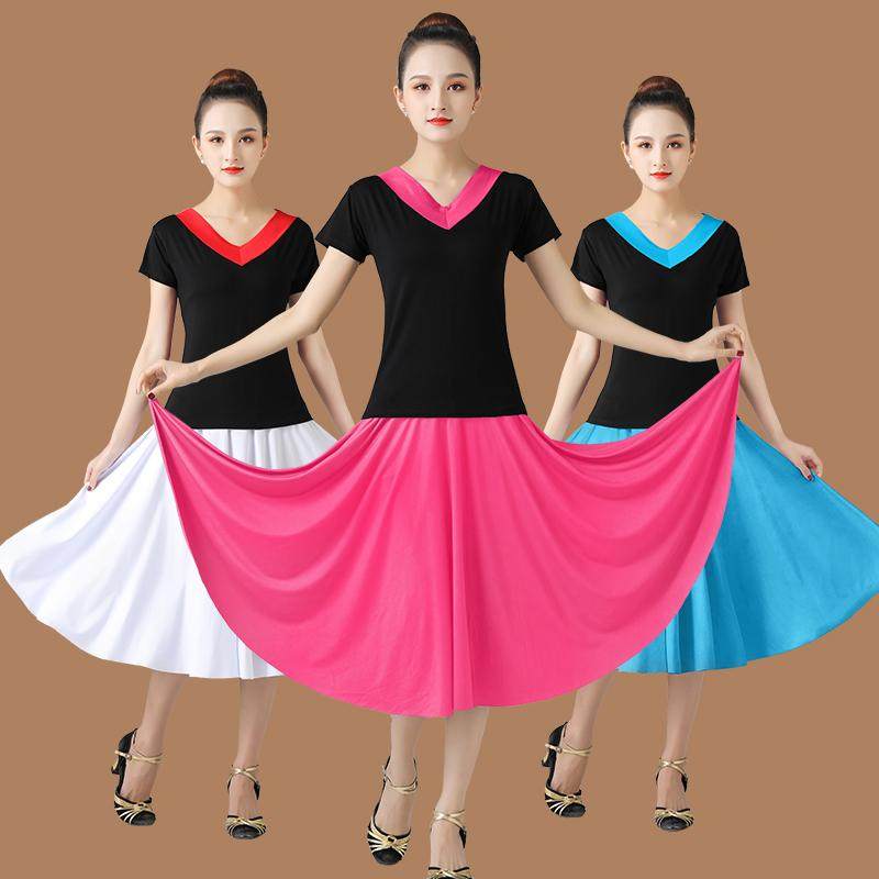 新款广场舞服装套装练功服跳舞衣服裙子半身裙短袖上衣两件套女夏,淘宝优惠券,粉丝福利购,淘宝优惠卷