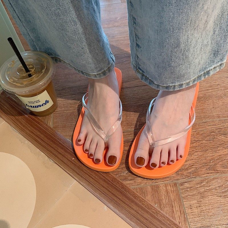 细细条 人字拖女ins潮外穿室内防滑平底透明夹脚凉拖鞋沙滩鞋夏,淘宝优惠券,粉丝福利购,淘宝优惠卷