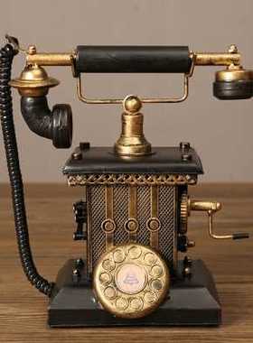 复古老式电话机模型小摆件80年代怀旧物件家居装饰品拍照民国道具