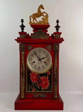 民俗怀旧老物件老座钟挂钟马钟小闹钟古董古玩收藏机械表橱窗摆件