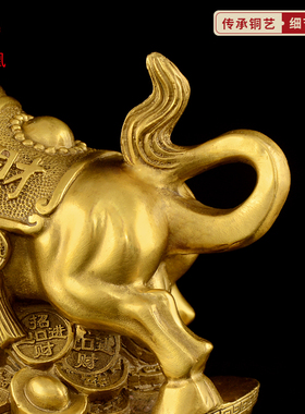 L铜牛摆件财牛大号十二生肖铜牛聚宝盆元宝牛客厅办公室大号