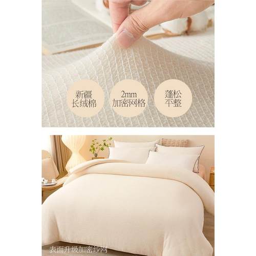 棉被棉被芯带被罩棉花棉絮一级棉花春秋棉被床垫长绒棉四季通用被 - 图3