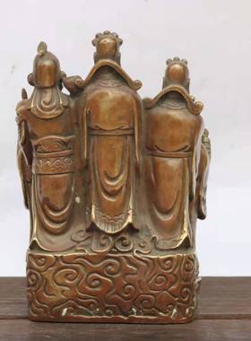 纯铜五路财神爷佛像摆件家用客厅玄关店铺供奉开业礼品财神爷铜像