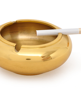 黄铜烟灰缸摆件家居客厅茶几书房烟缸摆设乔迁新居商务礼品