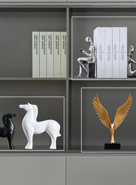 轻奢奶油风装饰摆饰家居饰品客厅酒柜公司办公室书房整体橱柜摆设