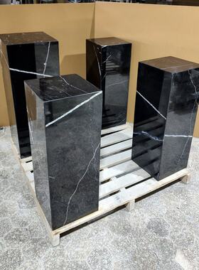 天然大理石摆件底座玄关雕塑立柱