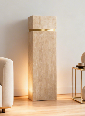 天然洞石大理石展示台高端定制