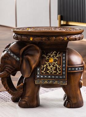 大象凳子换鞋凳进门入户坐墩新中式玄关落地客厅摆件一对门口招财