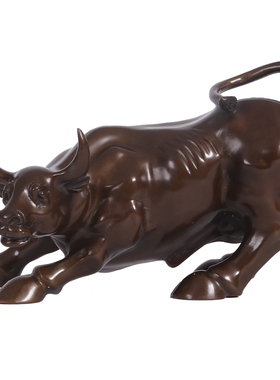 热销德祥缘纯铜牛摆件牛华尔街牛家居装饰品客厅办公室开业礼品