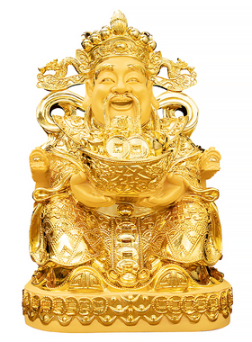 热销财神爷摆件家用金色招财比干神像店铺工艺礼品办公室供奉文财