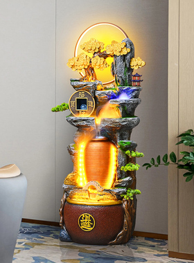 生财循环水流水摆件客厅水幕墙
