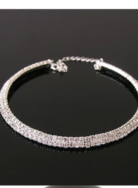 新娘饰品高档奢华水钻项圈结婚礼服配饰项链短款锁骨链晚宴装饰链