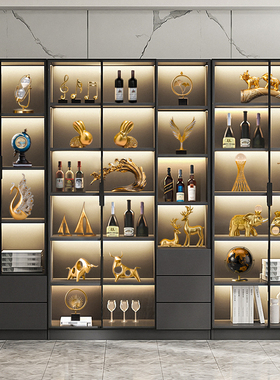 高端大气上档次客厅酒柜装饰品摆件轻奢玄关隔断餐柜电视柜家居