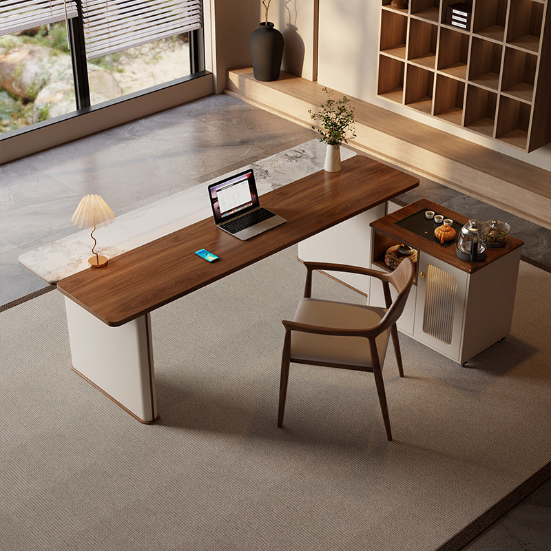 新中式实木岩板茶嘉椅组合家用小户型办公室泡茶台烧水壶一体茶台,淘宝优惠券,粉丝福利购,淘宝优惠卷