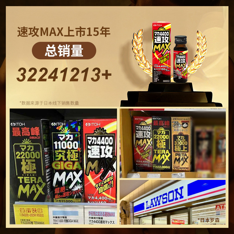 日本进口 ITOH 井藤汉方 速攻 玛咖牡蛎4400MAX清凉饮料水 50mL 双重优惠折后¥49包邮包税 淘金币可抵扣¥0.9