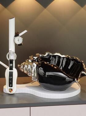 钥匙收纳玄关摆件高级感置物架子轻奢门口客厅鞋柜入户托 托盘大