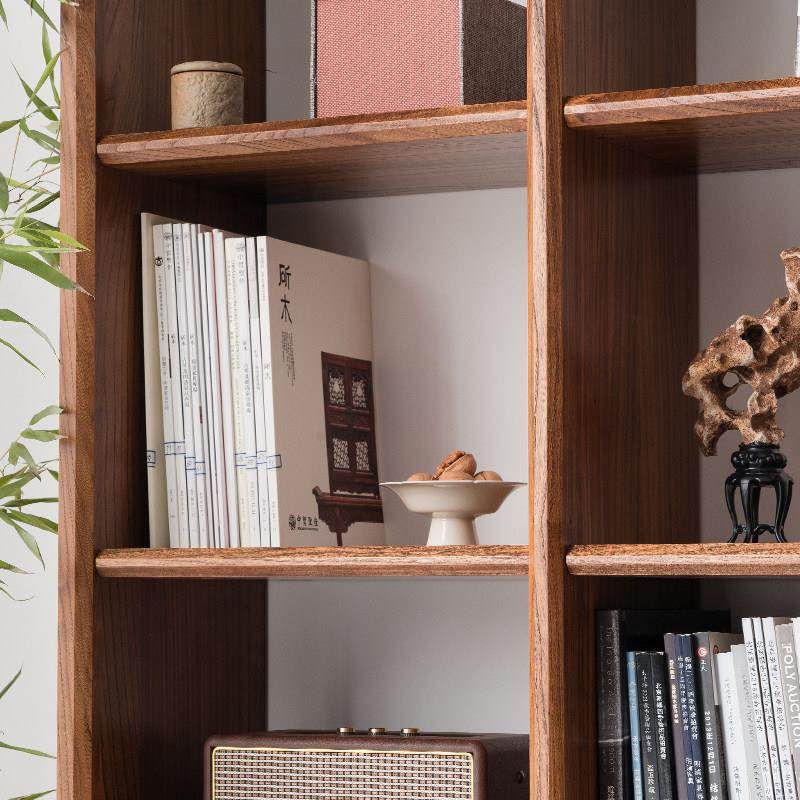 溪木工坊实木书架落地新中式茶柜老榆木书柜整墙柜子置物架博古架,淘宝优惠券,粉丝福利购,淘宝优惠卷