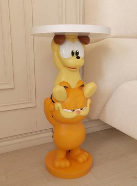 大加菲猫欧迪周边客厅电视柜沙发旁边落地托盘装饰品搬家礼物摆件