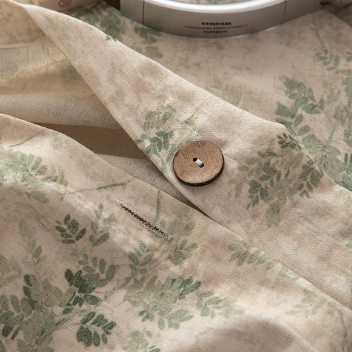 果点家纺【26春季新品】A类棉麻四件套舒适透气被套床品青藤jy - 图0