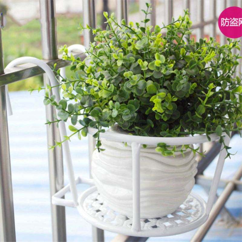 极速阳台花架铁艺栏杆架悬挂式窗台吊兰绿萝吊篮花盆架子厂家