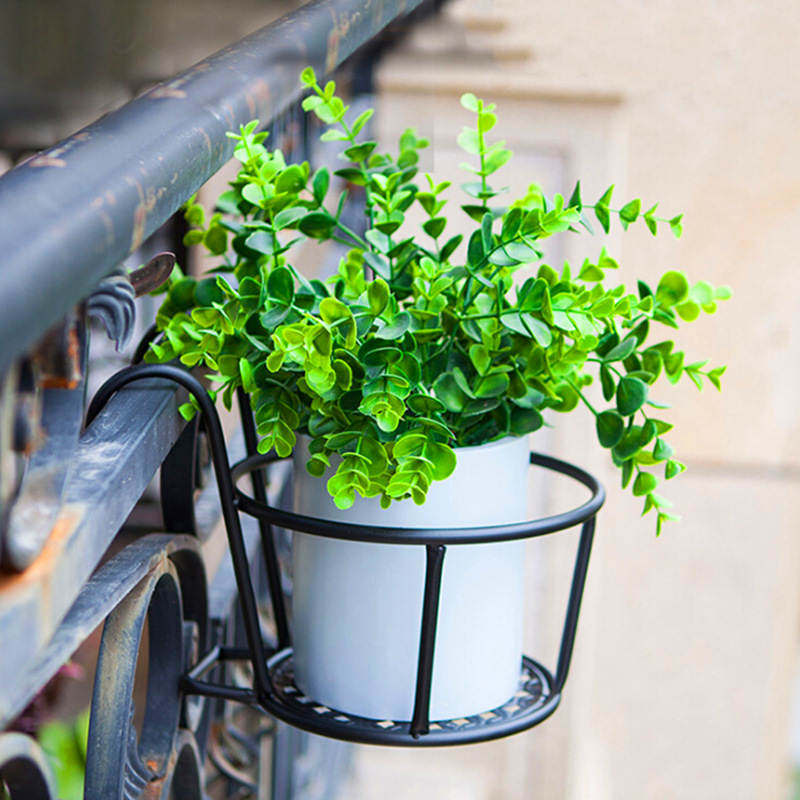 极速阳台花架铁艺栏杆架悬挂式窗台吊兰绿萝吊篮花盆架子厂家