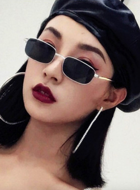 欧美港风金属方框王家卫同款墨镜蹦迪情侣彩色复古小众太阳眼镜