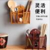 No-punch wall-mounted thickened three-compartment chopstick cage