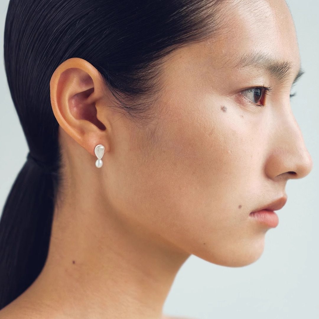 OLIO E ACETO油醋汁 · 纯银珍珠水滴耳钉,淘宝优惠券,粉丝福利购,淘宝优惠卷