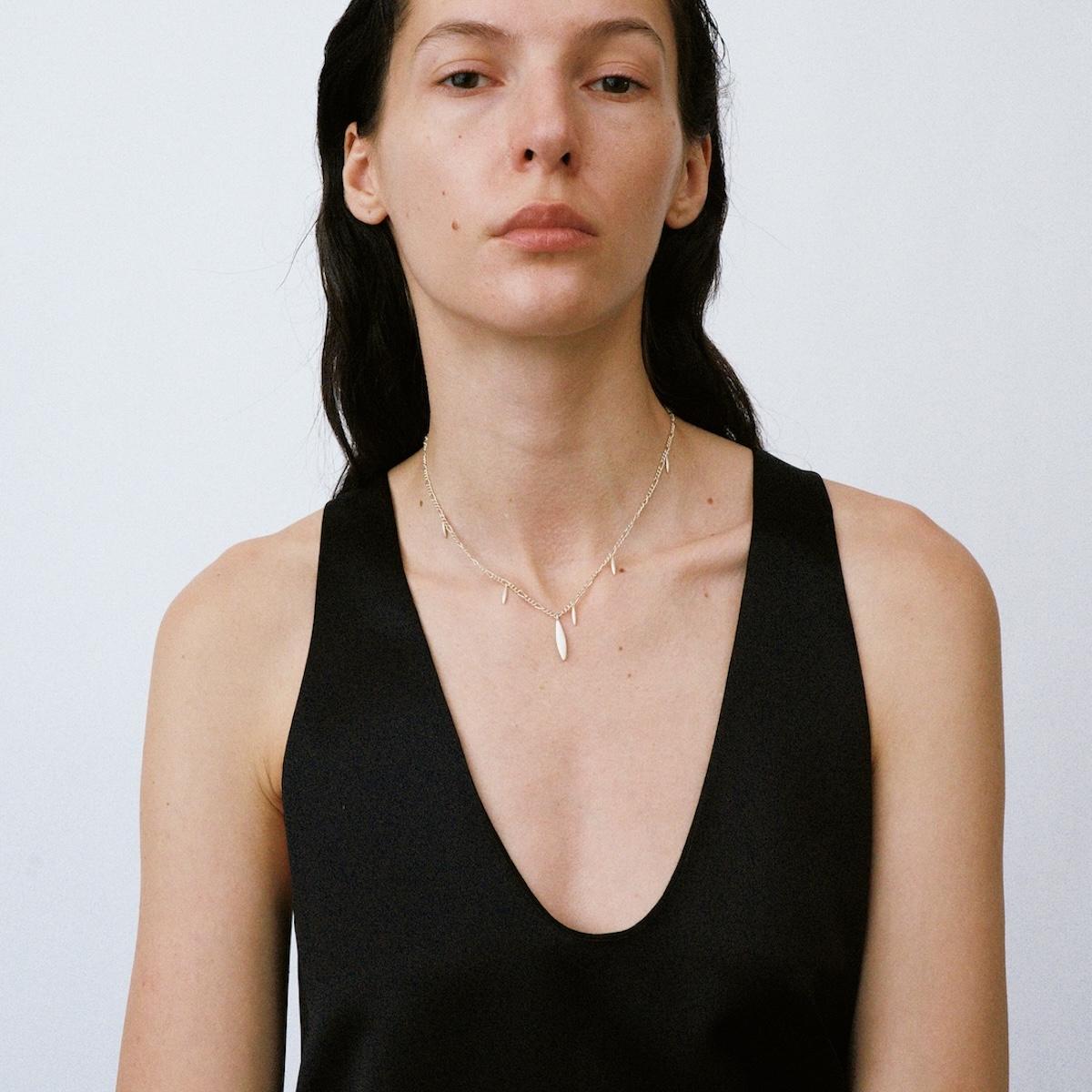 OLIO E ACETO纯银贝片星点项链 - 图0