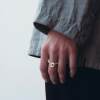 OLIOEACETO sterling silver buckle ring